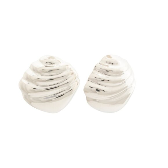 SEED & SAGE Silver Made In Mexico Sterling Silver Ribbed Stud Earrings